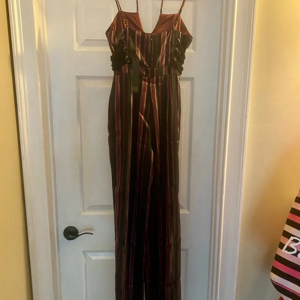 House of Harlow 1960 Striped Jumpsuit - Picture 2 of 4